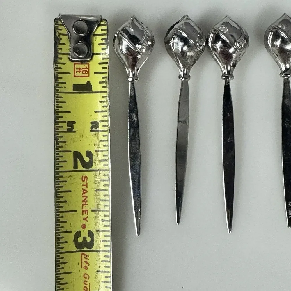 Vintage Sterling Silver Cocktail Olive Appetizer Picks Set Of 11 ￼